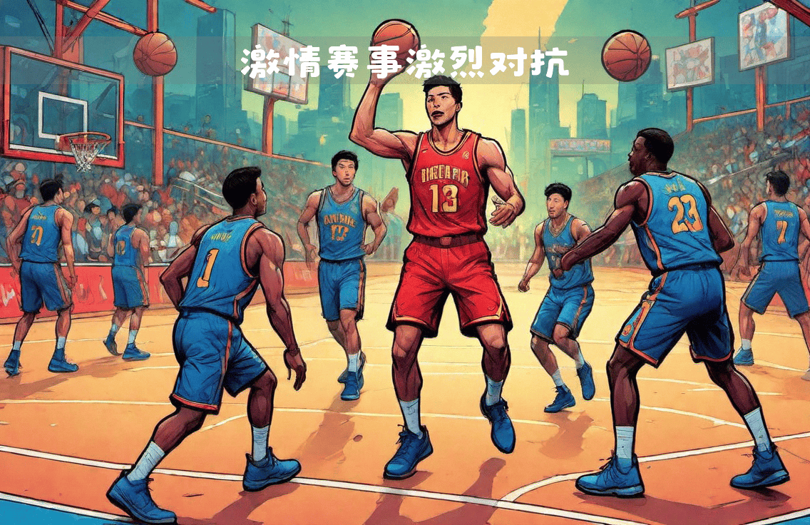 篮球比赛激烈对抗，选手拼尽全力